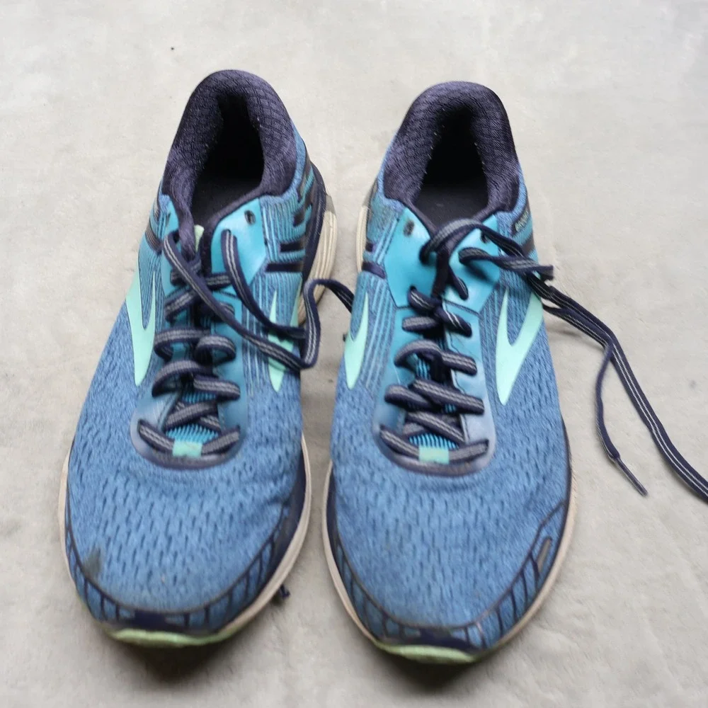 Brooks Womens 8.5B Athletic Shoes Blue Adrenaline GTS 18 Mesh Running Training - Picture 2 of 15